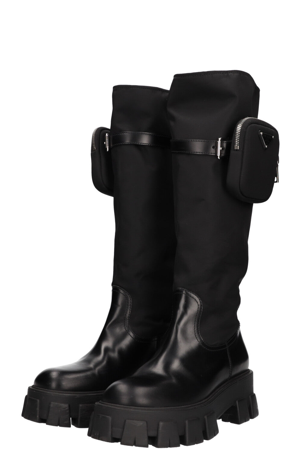PRADA Monolith High Boots Nylon Black