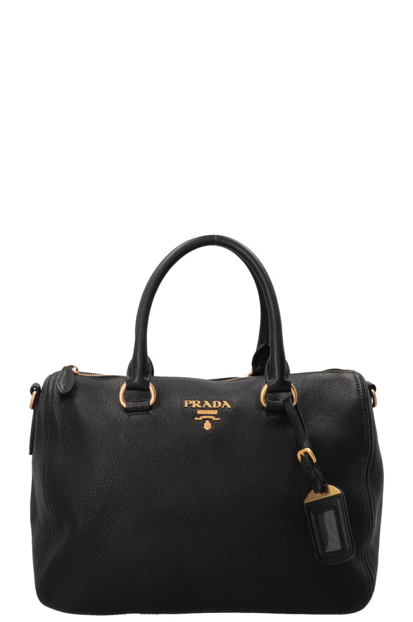 PRADA Phenix Bowling Bag Leather Black