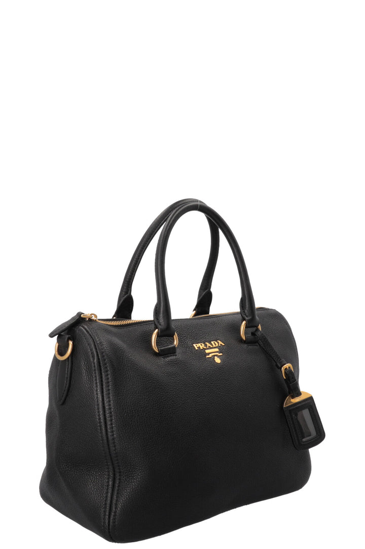 PRADA Phenix Bowling Bag Leather Black