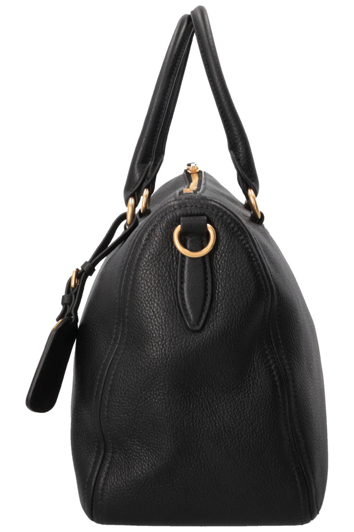 PRADA Phenix Bowling Bag Leather Black