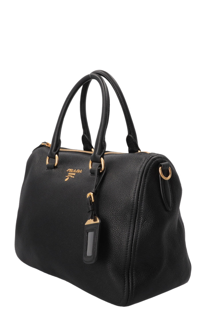 PRADA Phenix Bowling Bag Leather Black