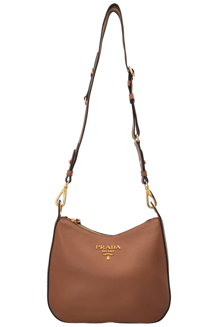 PRADA Phenix Crossbody Bag Leather Brown