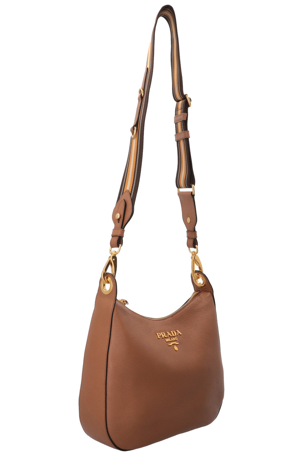 PRADA Phenix Crossbody Bag Leather Brown