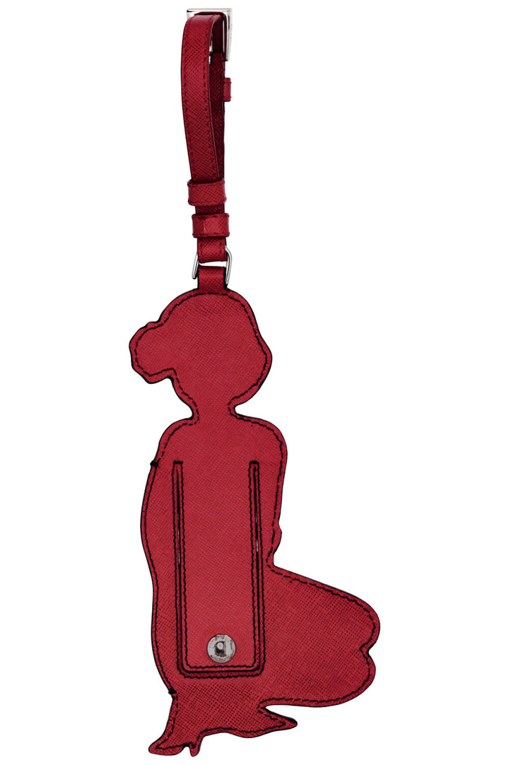 PRADA Pin Up Girl Name Tag Saffiano Leather