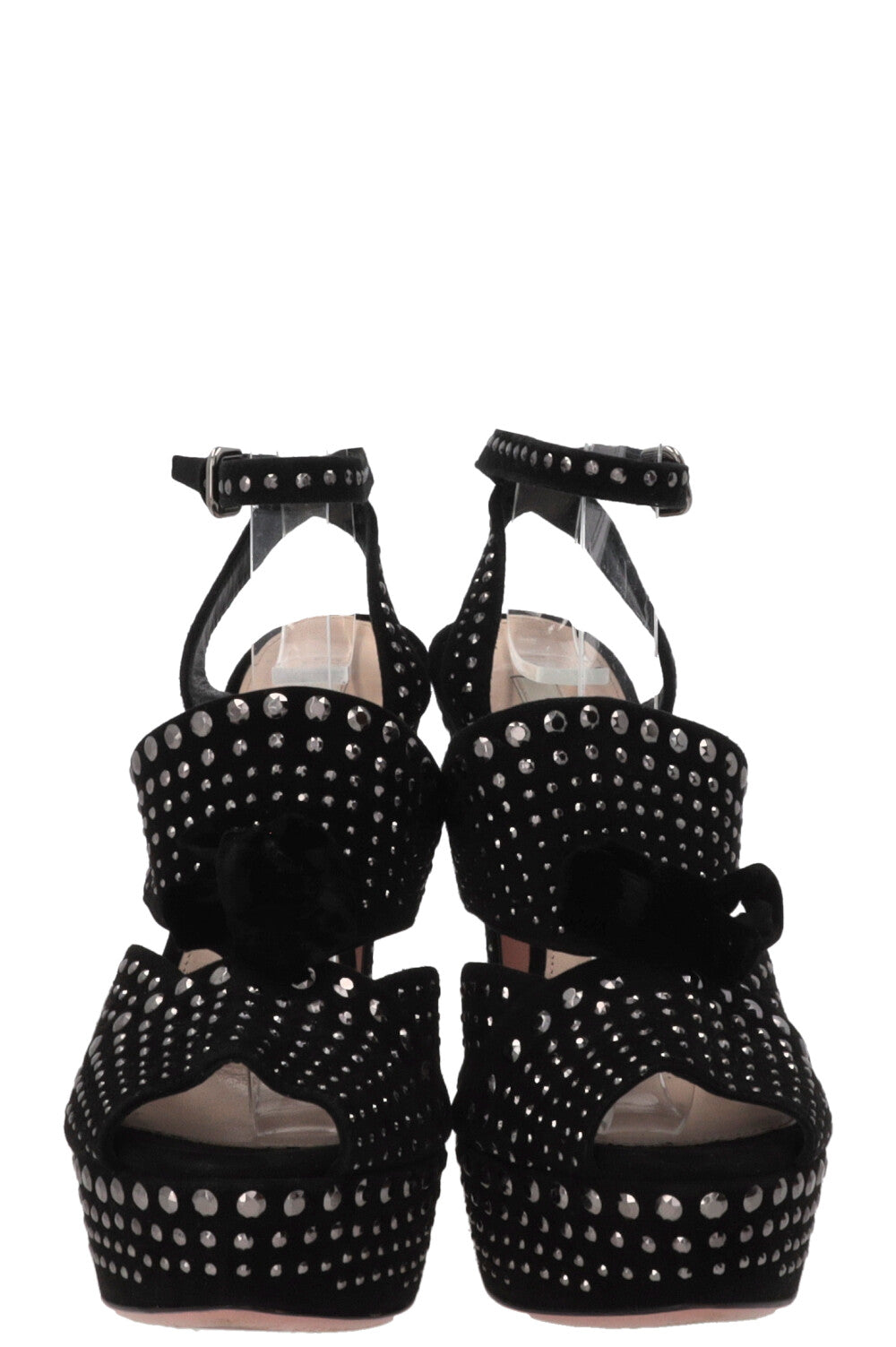 PRADA Platform Heels Studs Black