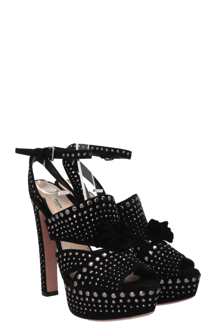 PRADA Platform Heels Studs Black