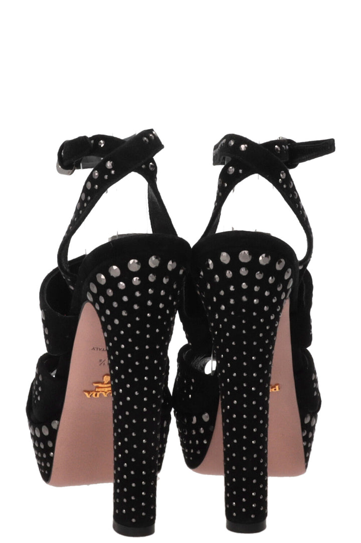PRADA Platform Heels Studs Black
