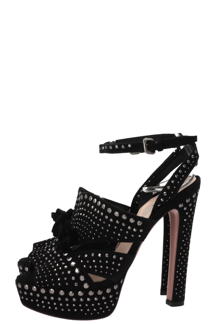 PRADA Platform Heels Studs Black