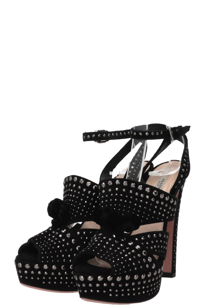 PRADA Platform Heels Studs Black