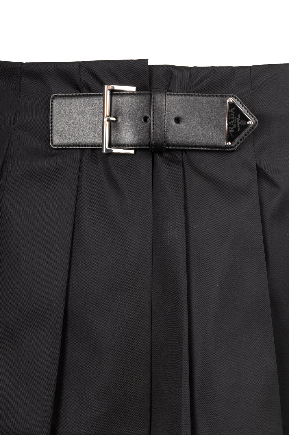 PRADA Pleated Skirt Re-Nylon Black