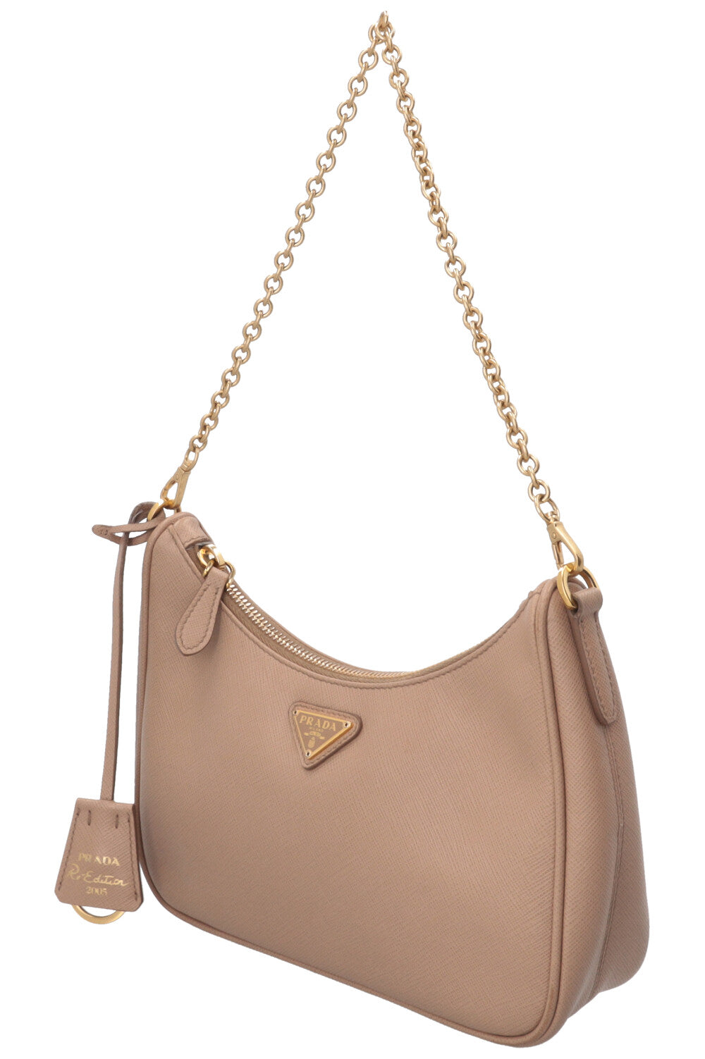PRADA Re-Edition 2005 Bag Saffiano Leather Tan