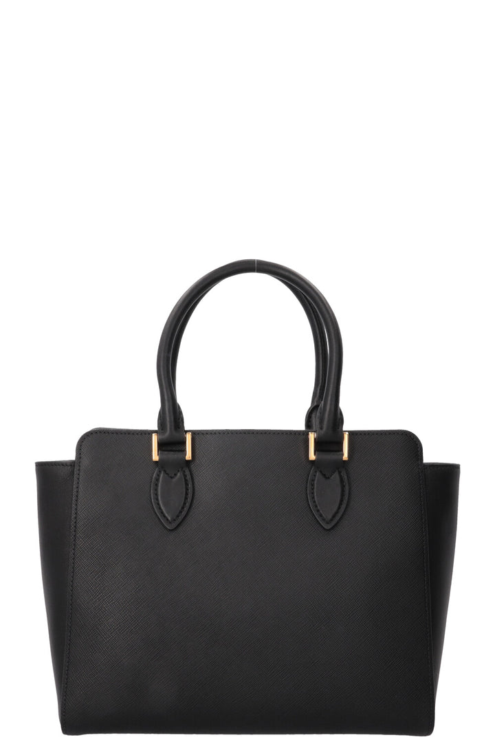 Petit sac cabas PRADA 2 en 1 en cuir Saffiano noir