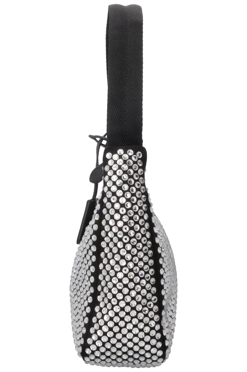 PRADA Small Re-Edition 2000 Shoulder Bag Crystals Black