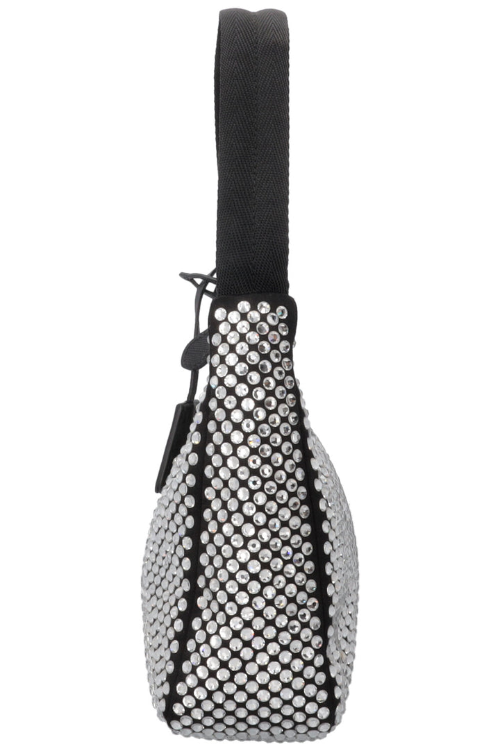 PRADA Small Re-Edition 2000 Shoulder Bag Crystals Black