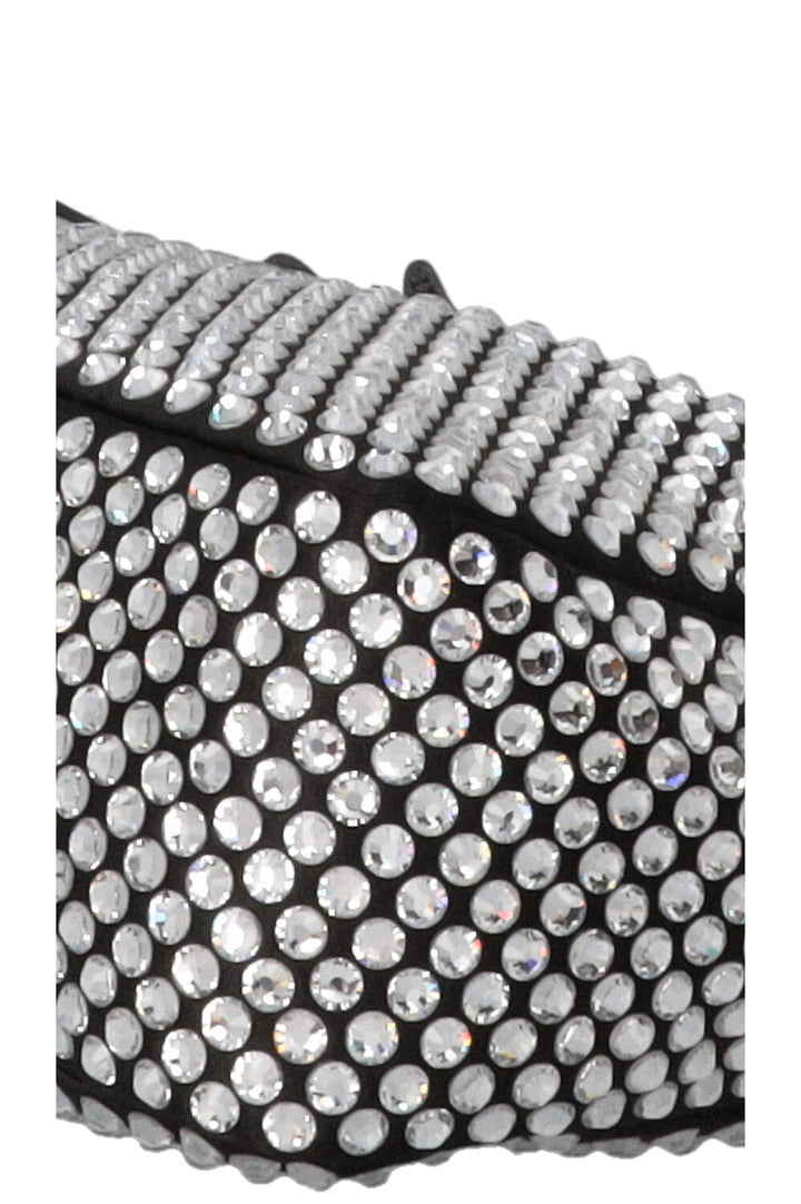 PRADA Small Re-Edition 2000 Shoulder Bag Crystals Black