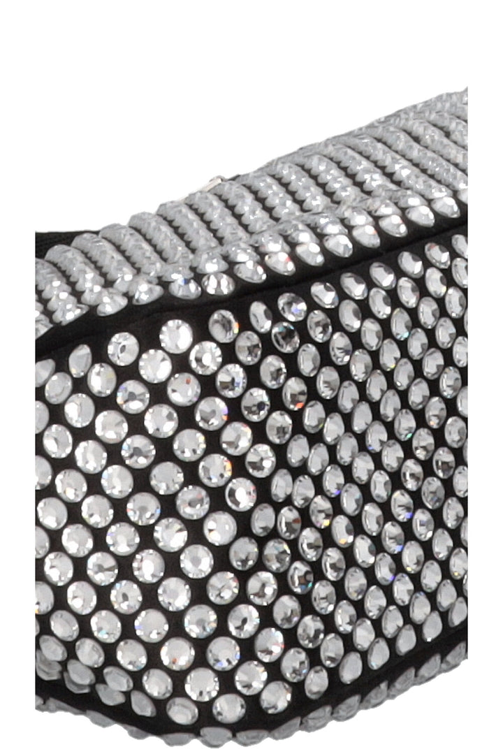 PRADA Small Re-Edition 2000 Shoulder Bag Crystals Black