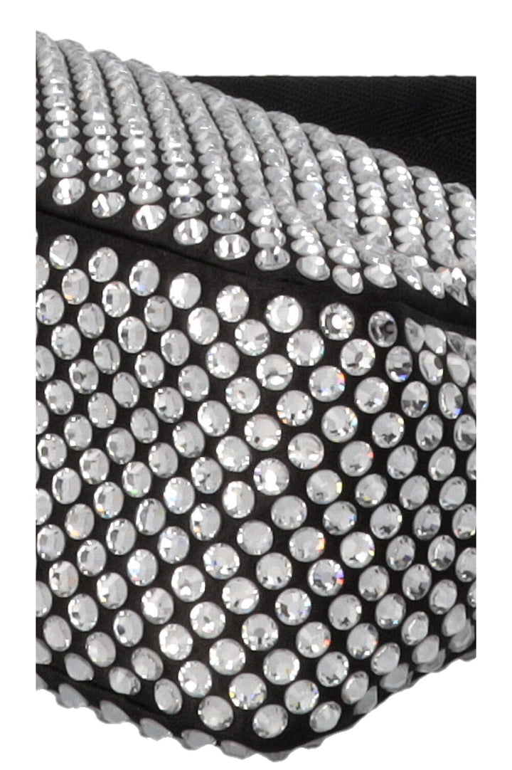 PRADA Small Re-Edition 2000 Shoulder Bag Crystals Black