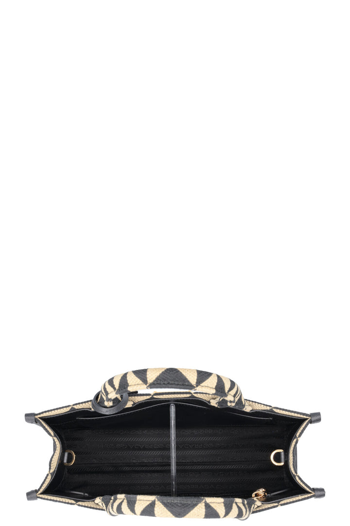 PRADA Symbole Medium Jacquard Fabric Bag Multicolor