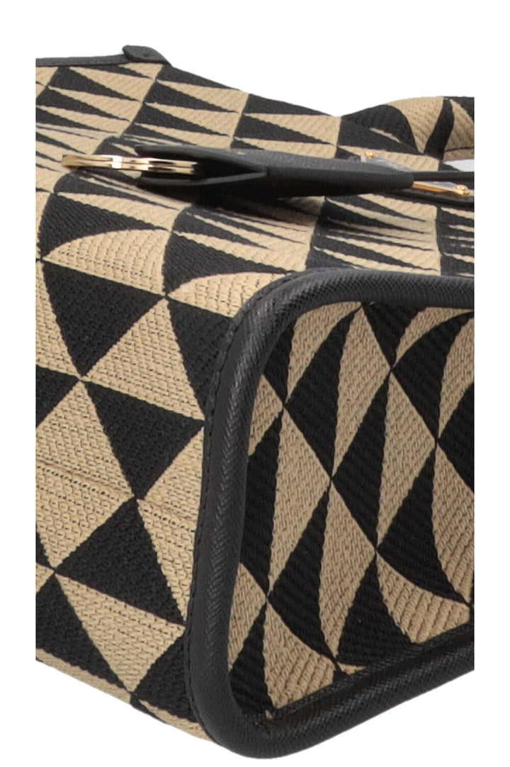 PRADA Symbole Medium Jacquard Fabric Bag Multicolor