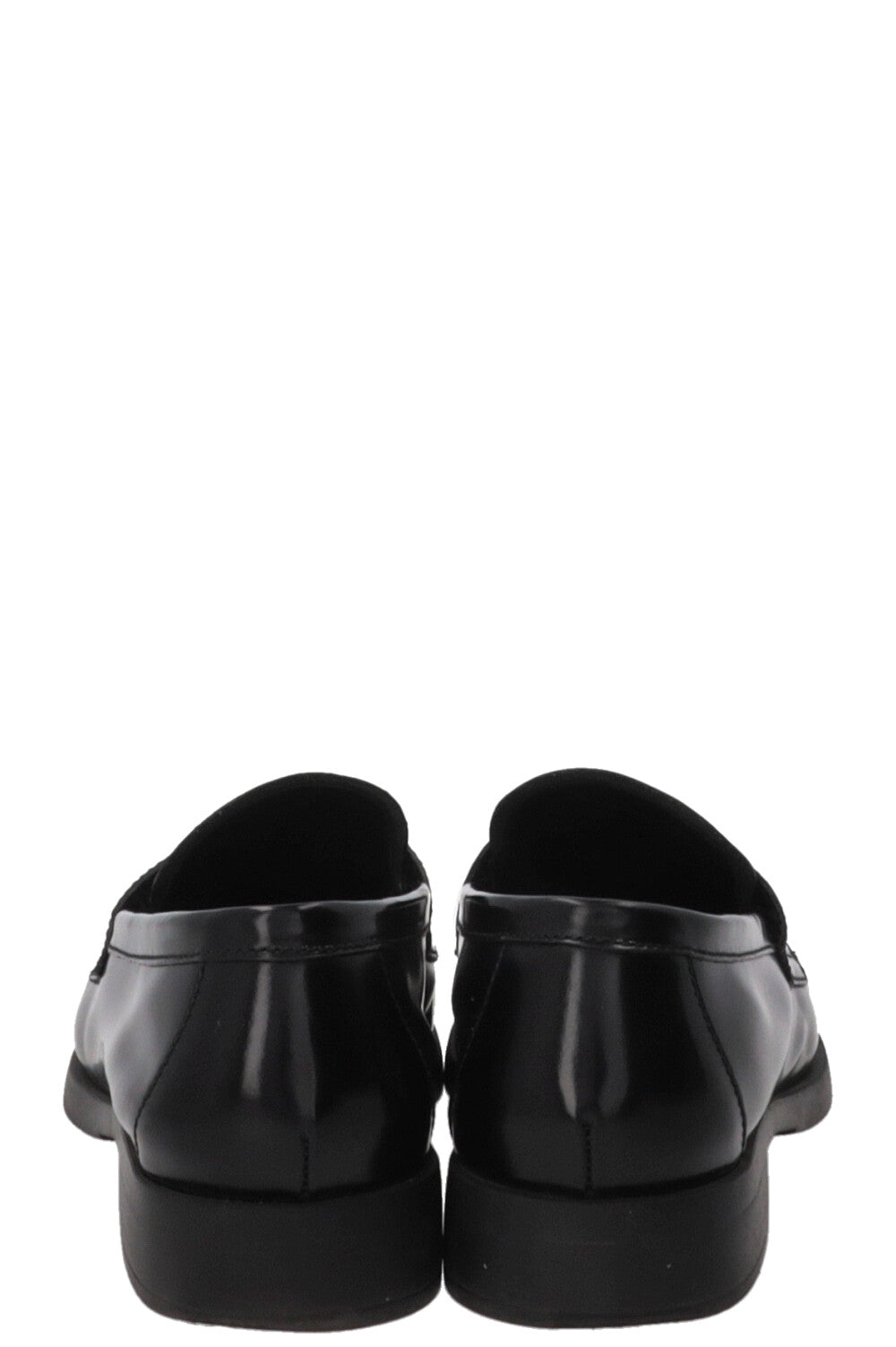 PRADA Triangle Loafers Leather Black