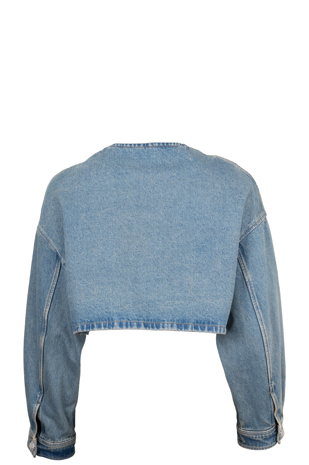 Veste PRADA à logo triangulaire bleu denim