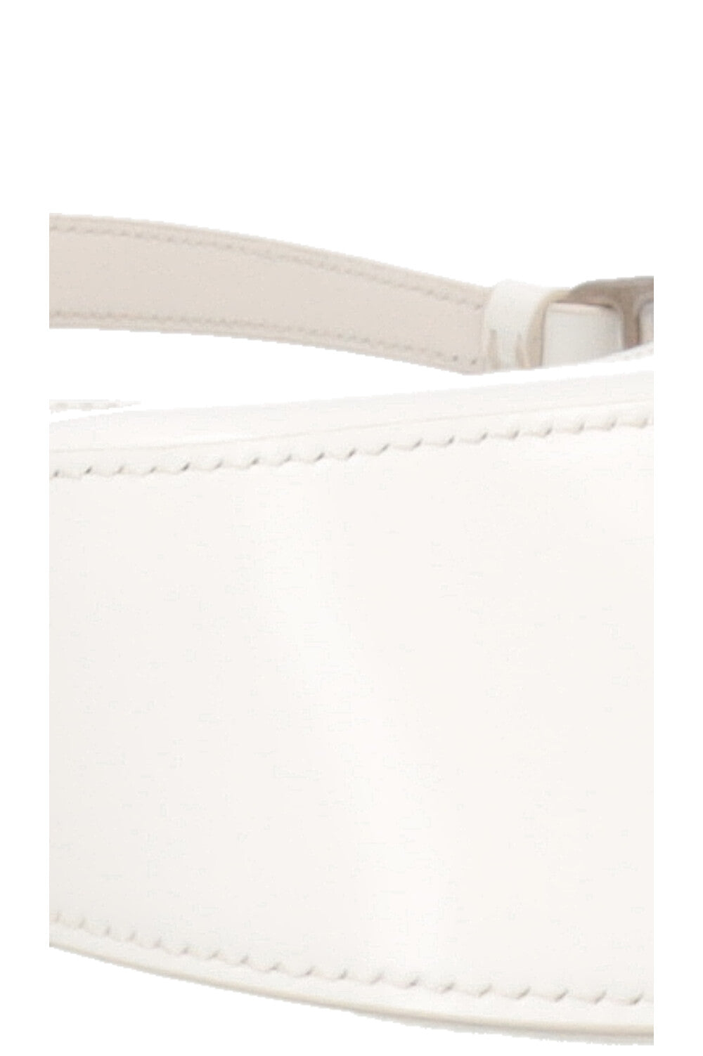Sac porté épaule Prada Cleo en cuir verni blanc