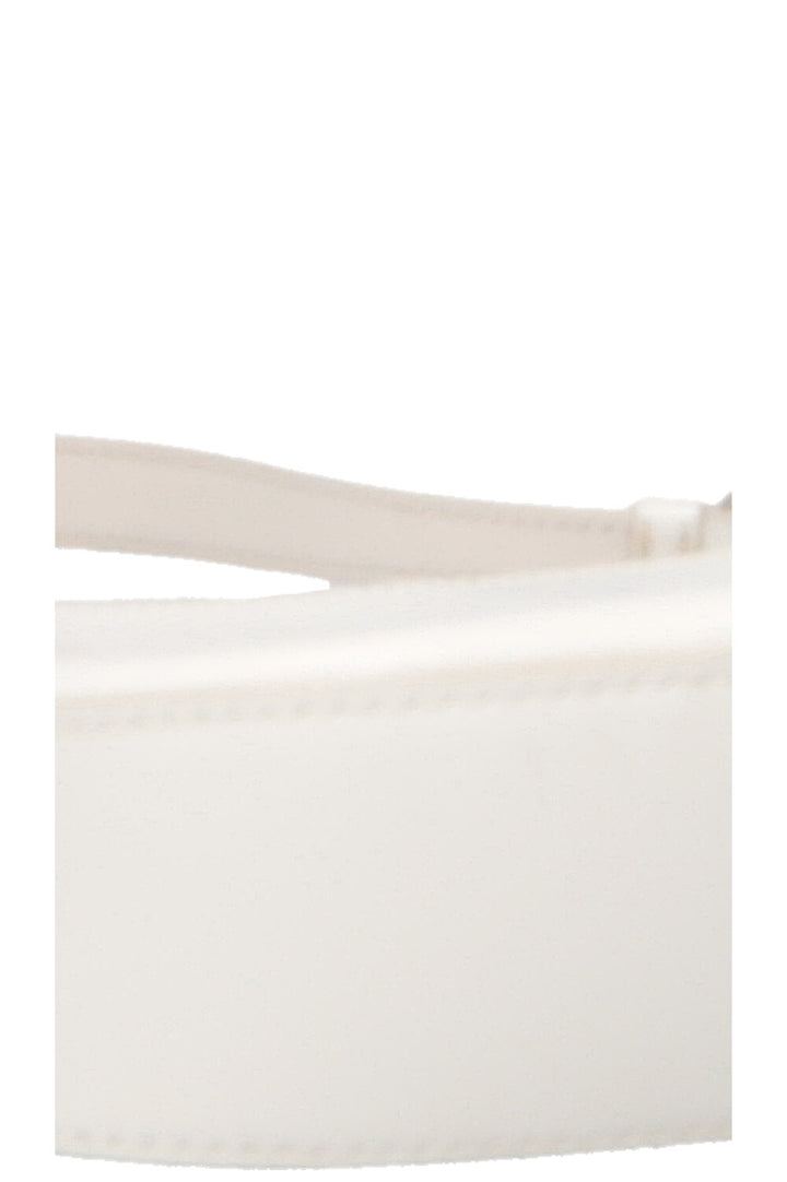 Sac porté épaule Prada Cleo en cuir verni blanc
