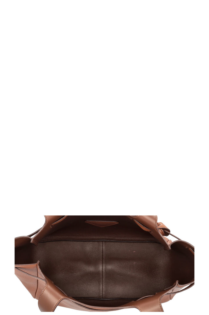 PRADA Flou Dynamique Tote Bag Leather Cognac