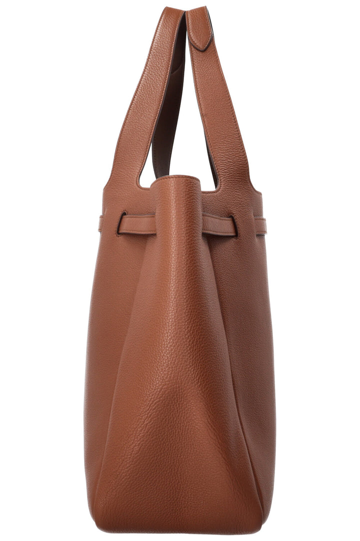 PRADA Flou Dynamique Tote Bag Leather Cognac