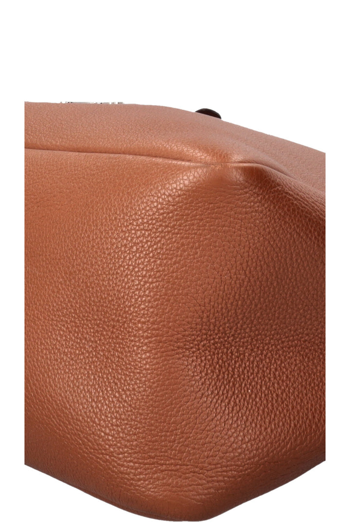 PRADA Flou Dynamique Tote Bag Leather Cognac