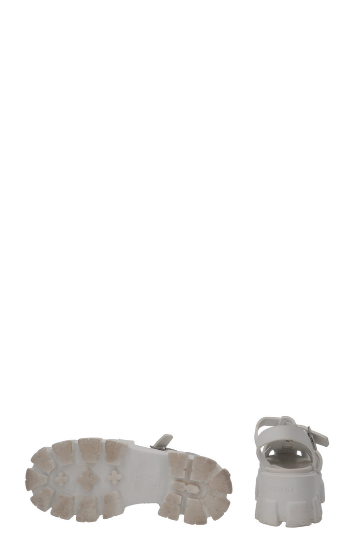PRADA Monolit Sandals White