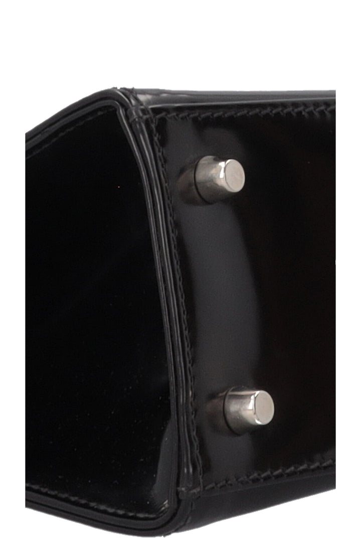 PRADA Spazzolato Frame Bag Patent Black