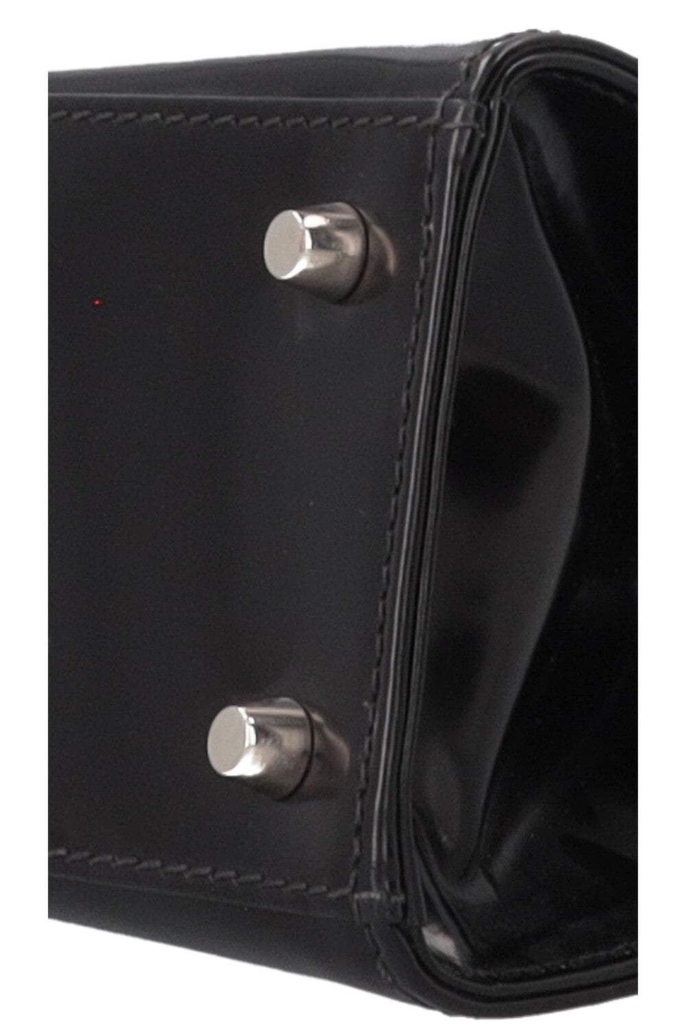 PRADA Spazzolato Frame Bag Patent Black