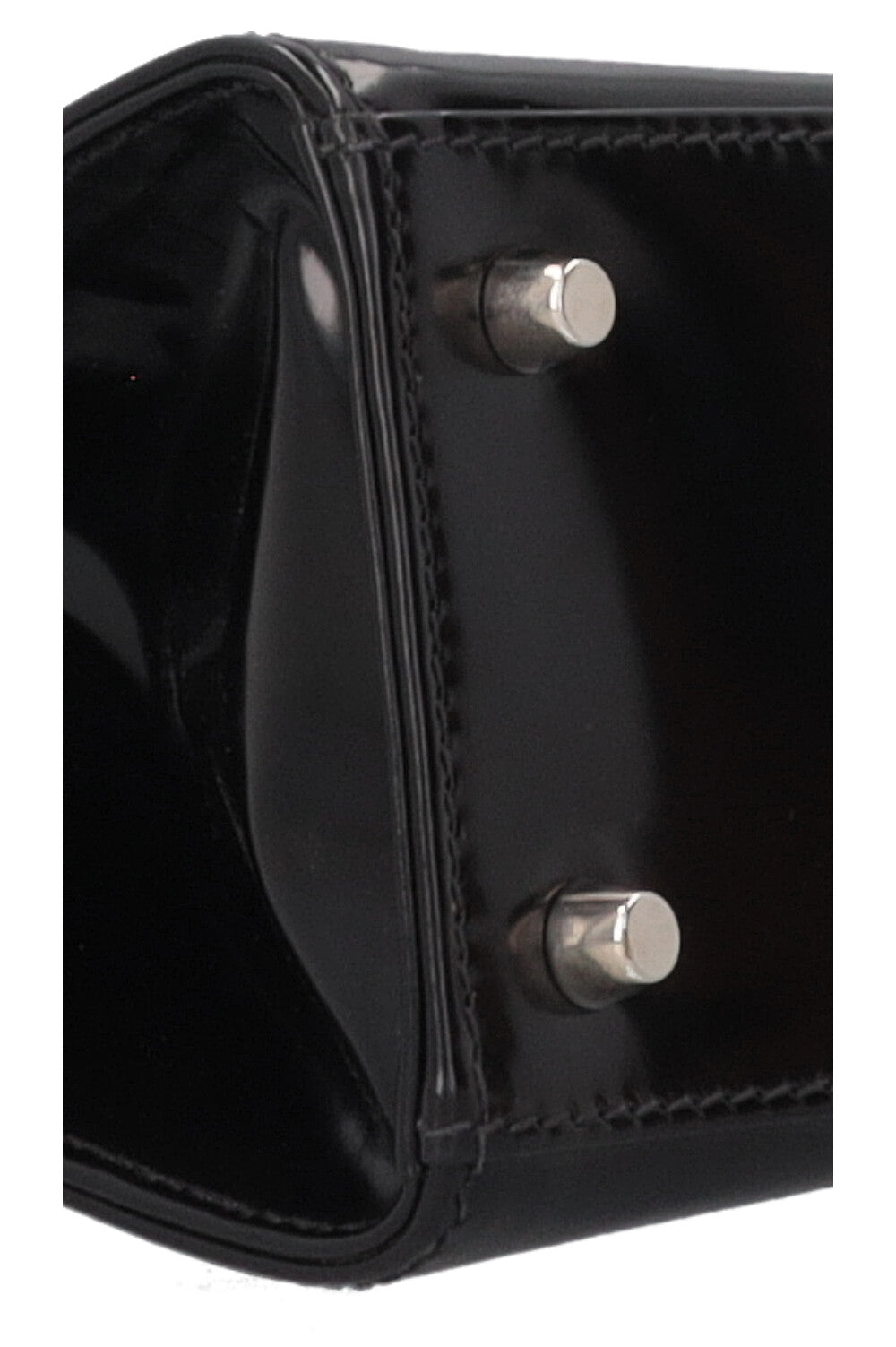 PRADA Spazzolato Frame Bag Patent Black