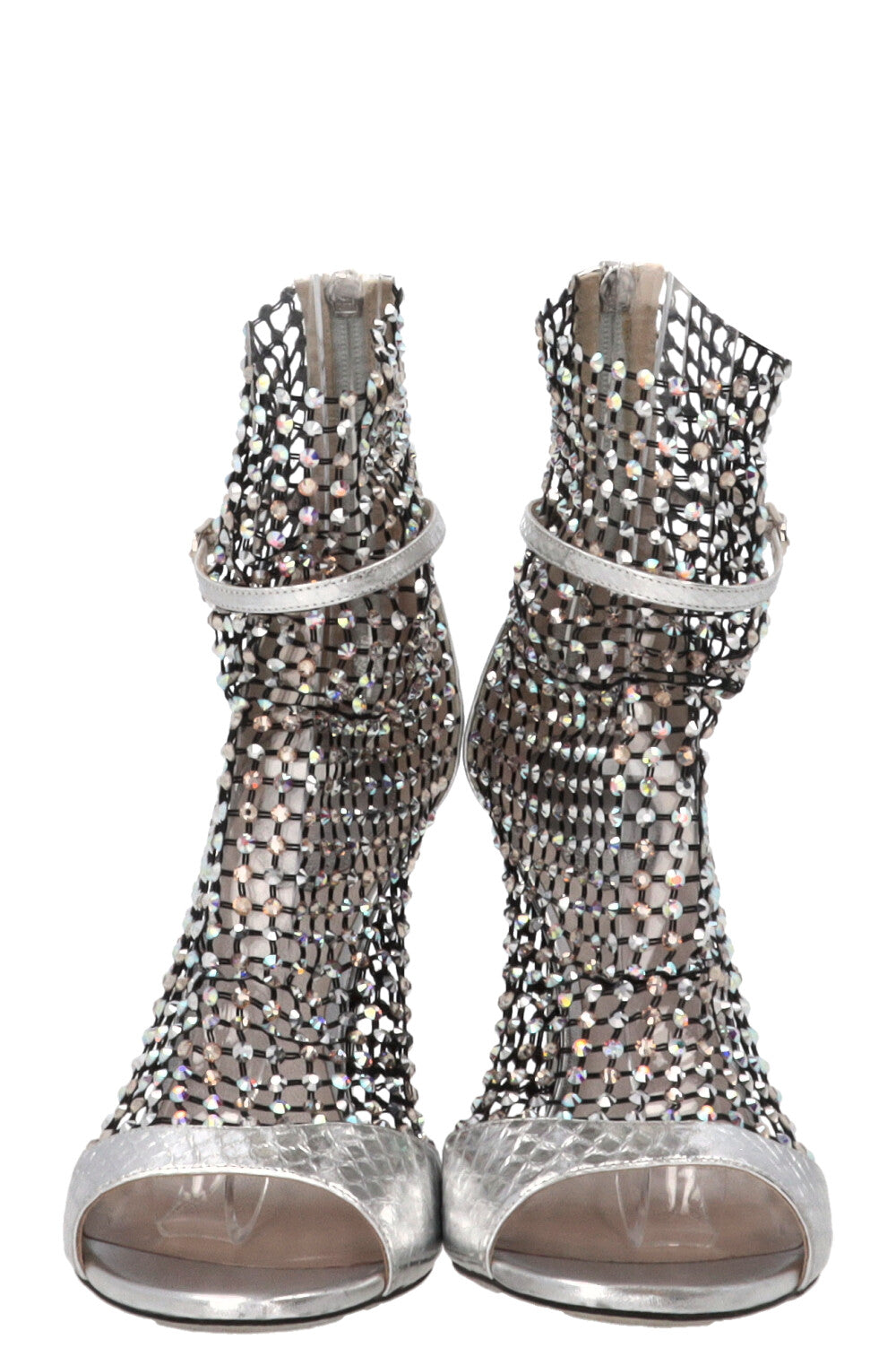 RENÉ CAOVILLA Galaxia Heels Mesh Silver
