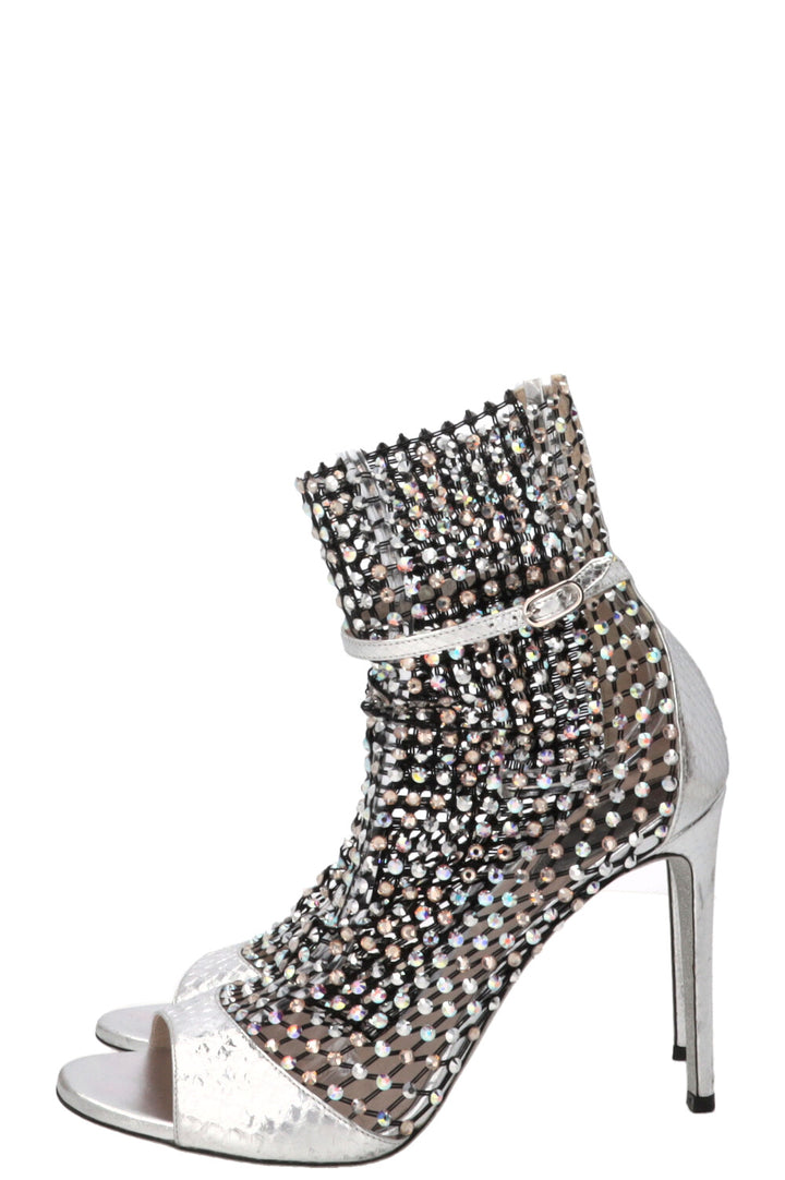 RENÉ CAOVILLA Galaxia Heels Mesh Silver