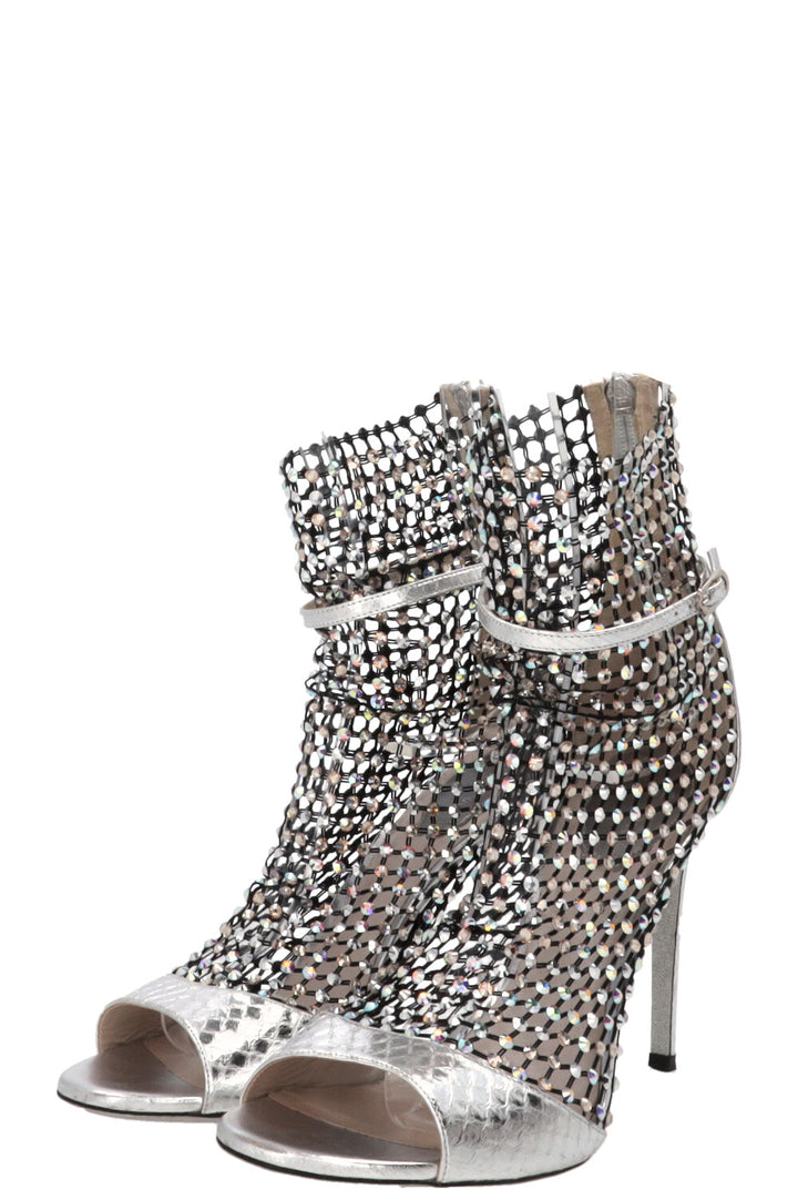 RENÉ CAOVILLA Galaxia Heels Mesh Silver