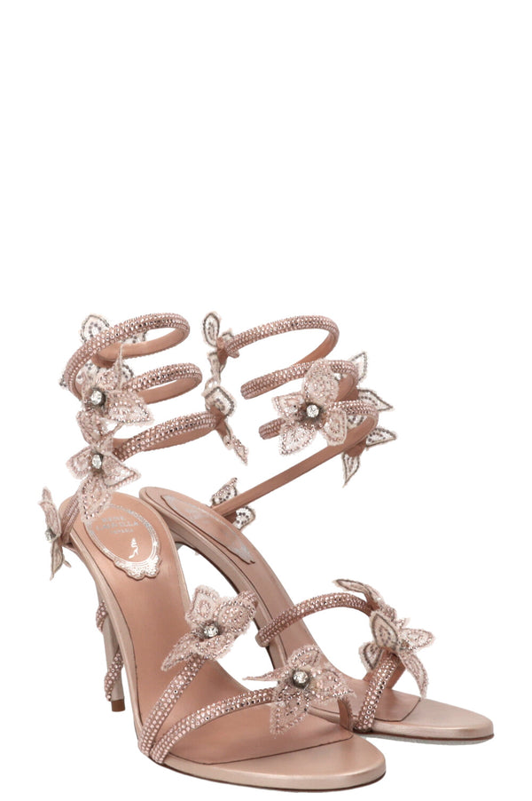 RENE CAOVILLA Sandales Margot Flower 105 Champagne