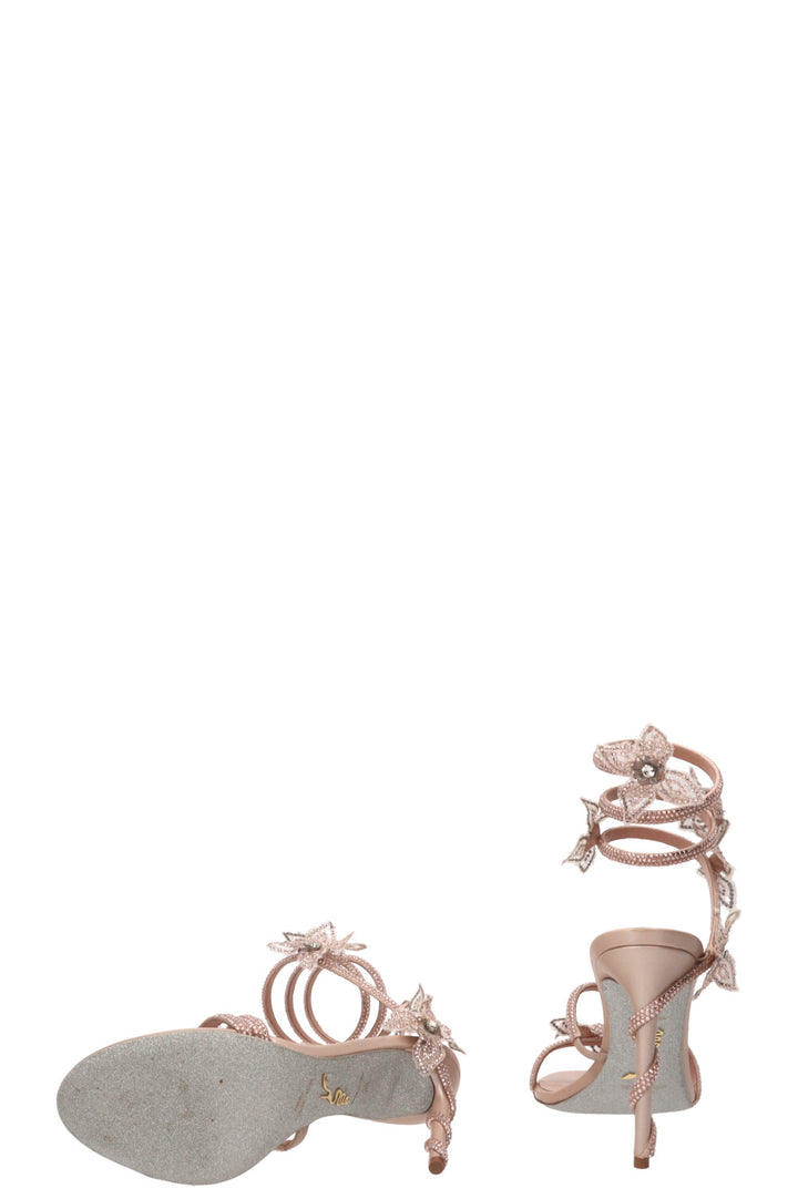 RENE CAOVILLA Margot Flower Sandals 105 Champagne