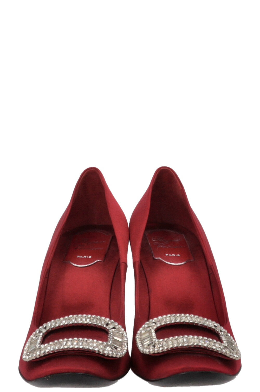 ROGER VIVIER Escarpins Belle Vivier Satin Rouge