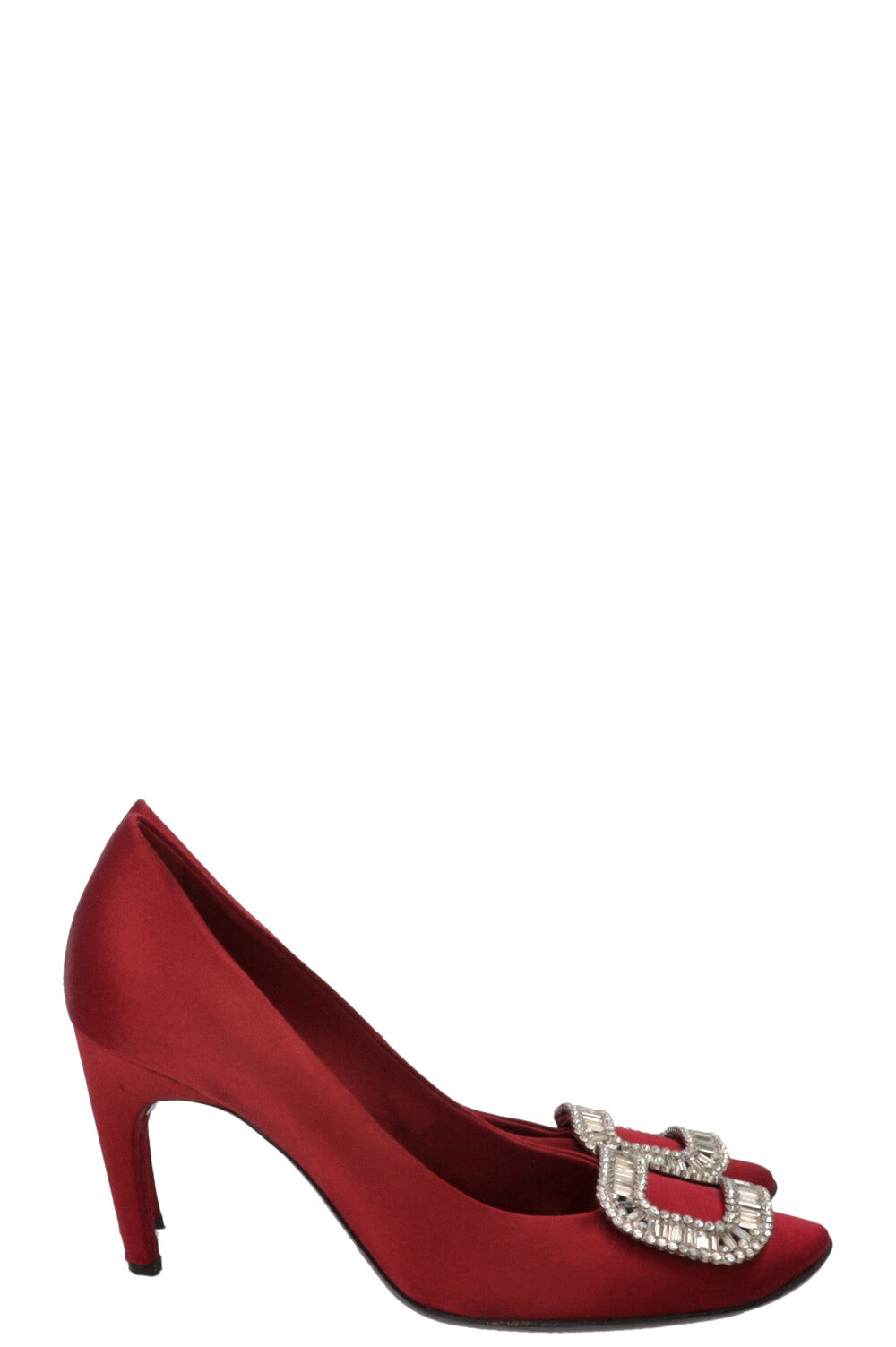 ROGER VIVIER Escarpins Belle Vivier Satin Rouge