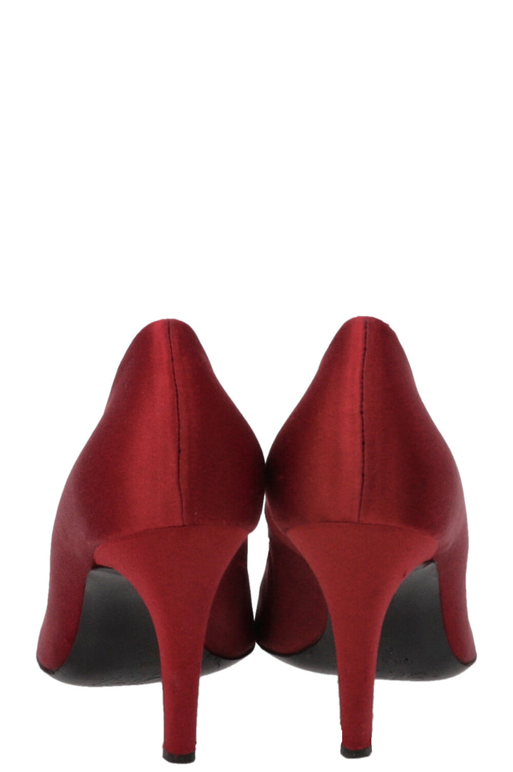 ROGER VIVIER Escarpins Belle Vivier Satin Rouge
