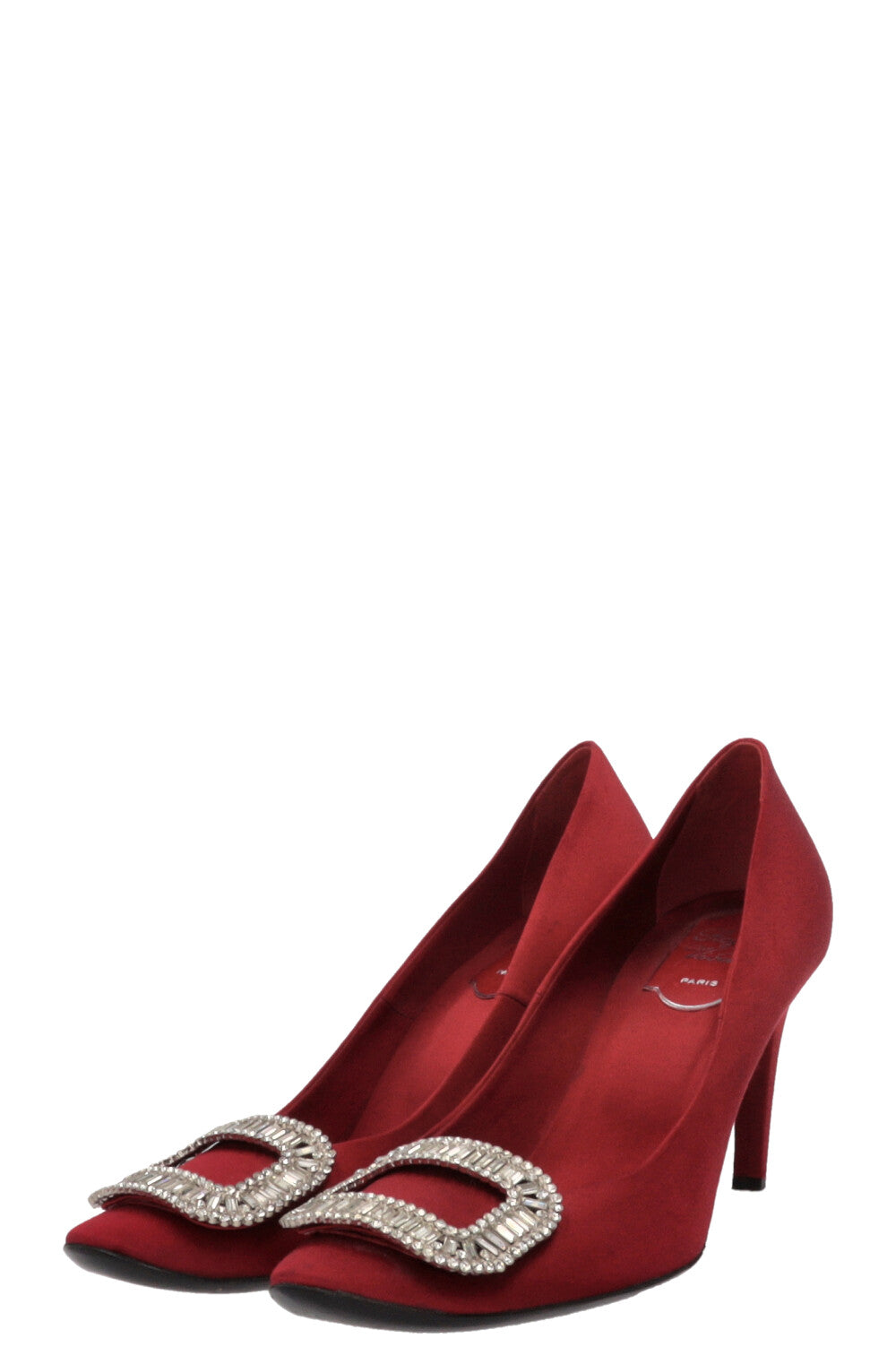 ROGER VIVIER Escarpins Belle Vivier Satin Rouge
