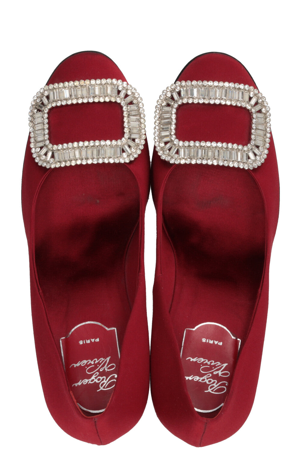 ROGER VIVIER Escarpins Belle Vivier Satin Rouge