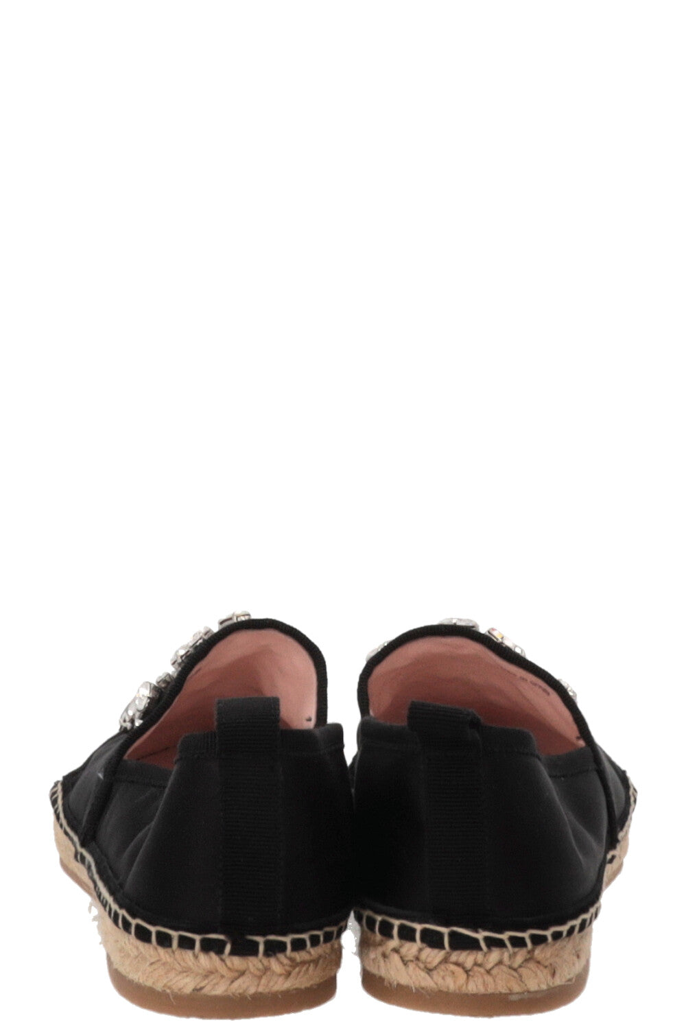 ROGER VIVIER Crystal Embellished Espadrilles Black