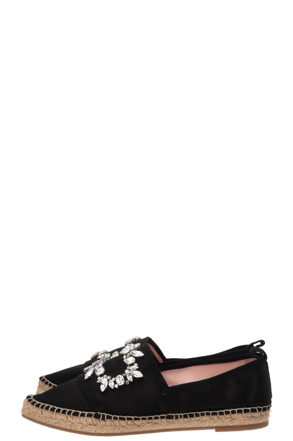 ROGER VIVIER Crystal Embellished Espadrilles Black