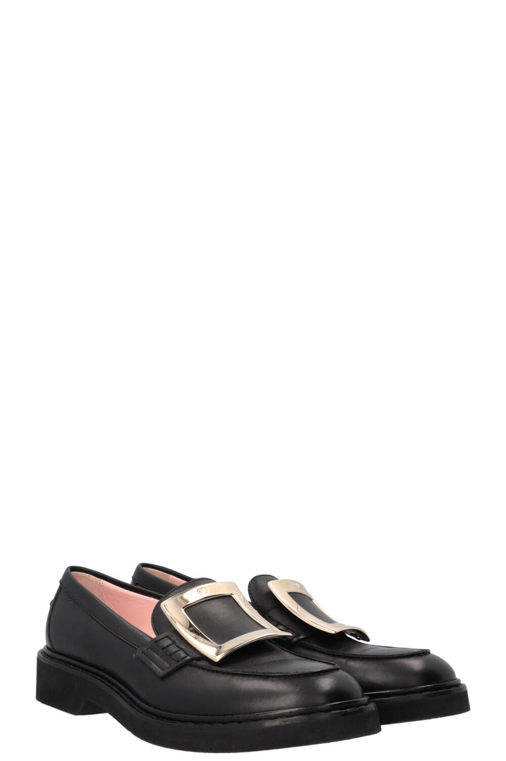 ROGER VIVIER Viv Ranger Mocassins Cuir Noir