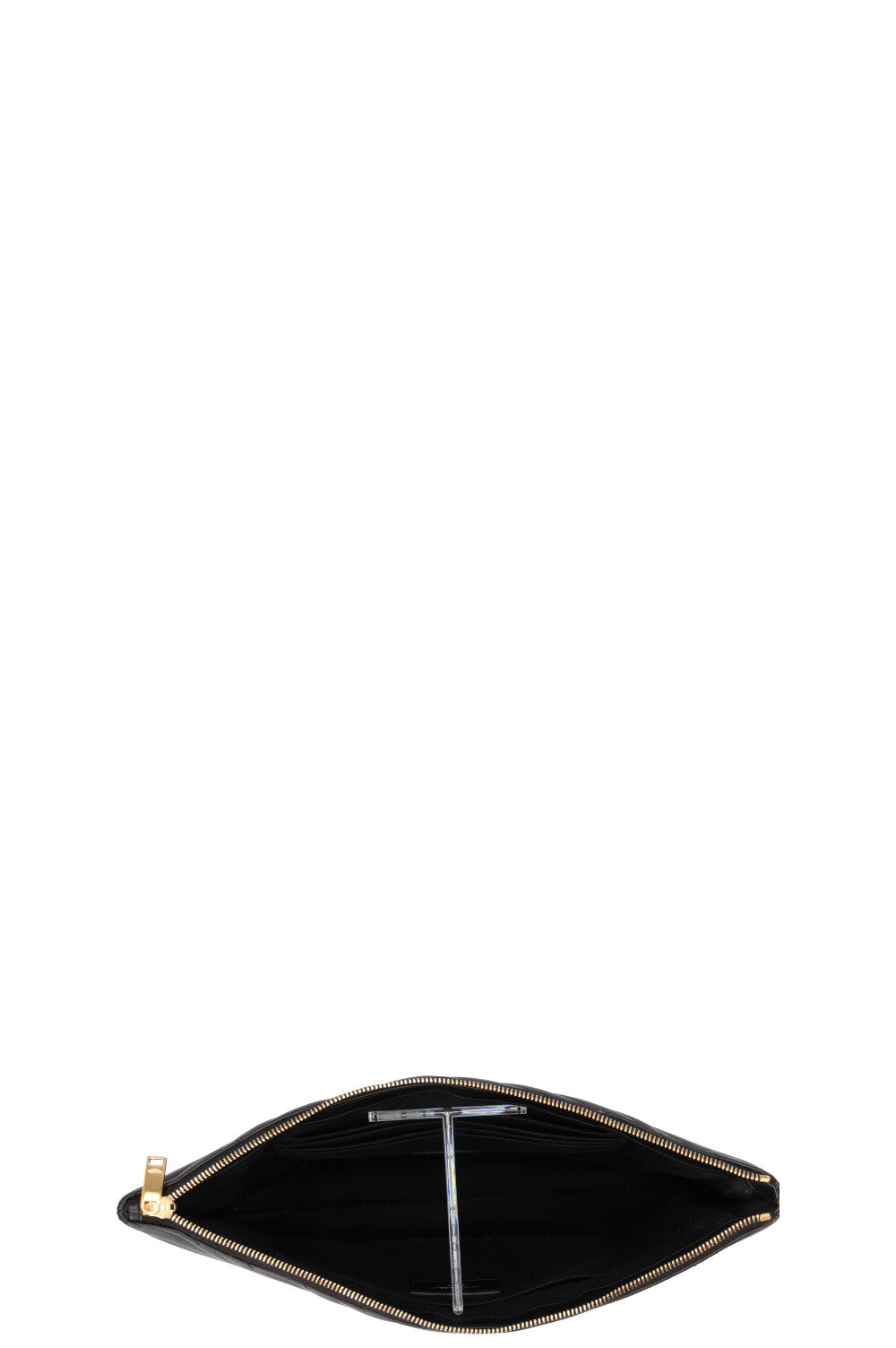 SAINT LAURENT Cassandre Clutch Leather Black