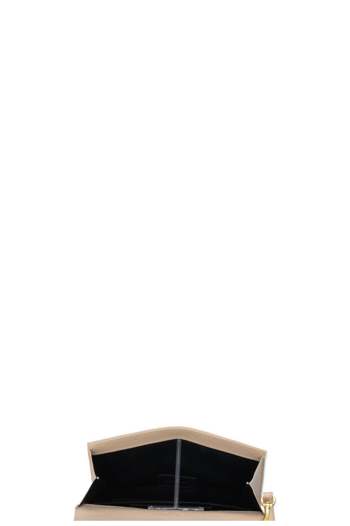 SAINT LAURENT Cassandre Matelassé Pochette Leather Beige