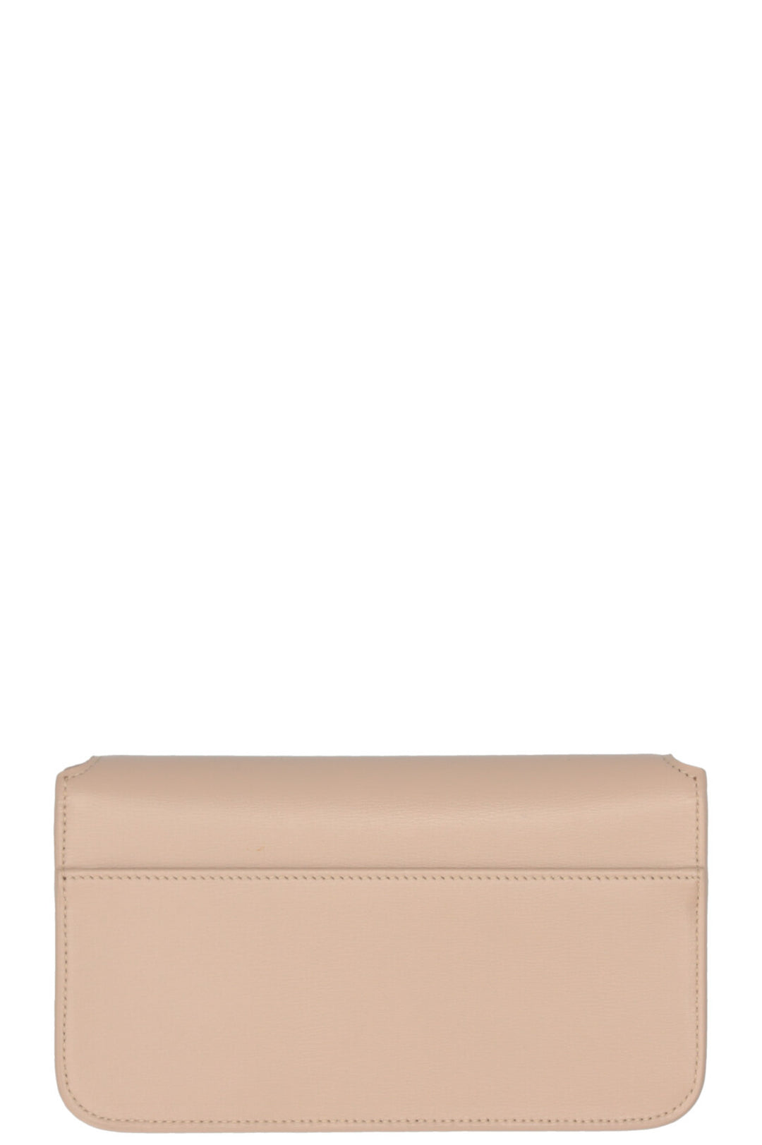 SAINT LAURENT Cassandre Phone Holder On Chain Dark Beige